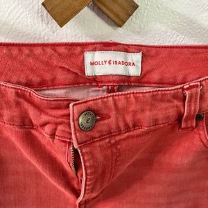 Red Bermuda shorts